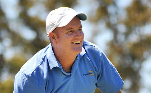 Germany’s national rugby coach Murray Archibald managed to play a round at Coffs Harbour during his annual visit to home turf. Germany’s national rugby coach Murray Archibald managed to play a round at Coffs Harbour during his annual visit to home turf.